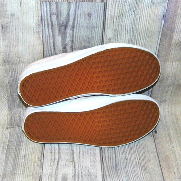 VANS Classic Slip On Dusty Pink Woven Embossed Suede Sneakers Womens Size 8 - Picture 2 of 7